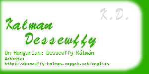 kalman dessewffy business card